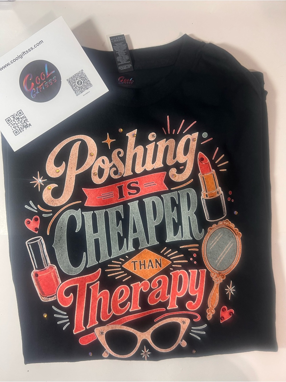 Poshing is cheaper than therapy funny graphic t-shirt. New S M L XL Pick 1 unise - Picture 3 of 9